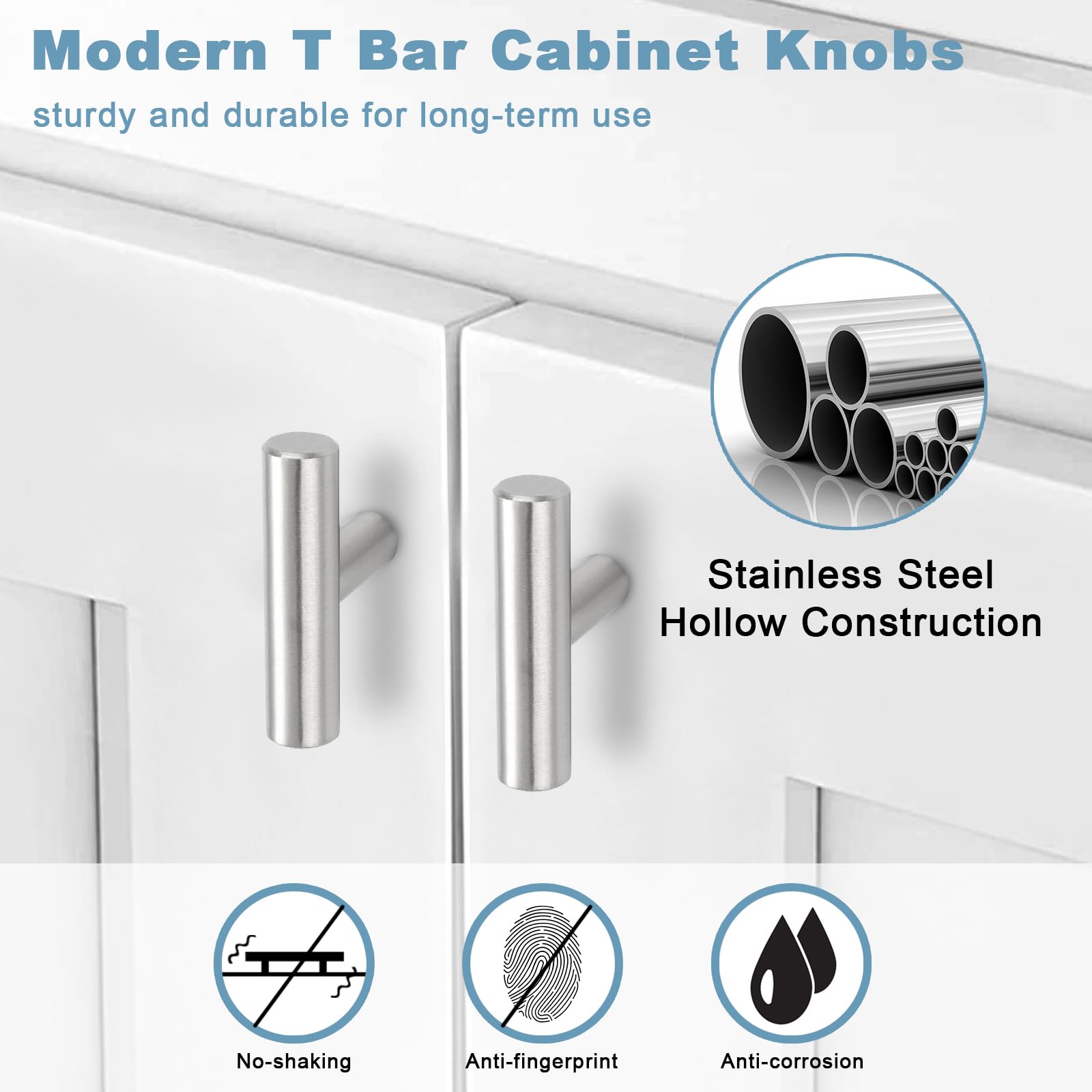 Estmoon stainless steel drawer knob 50mm for durable use.