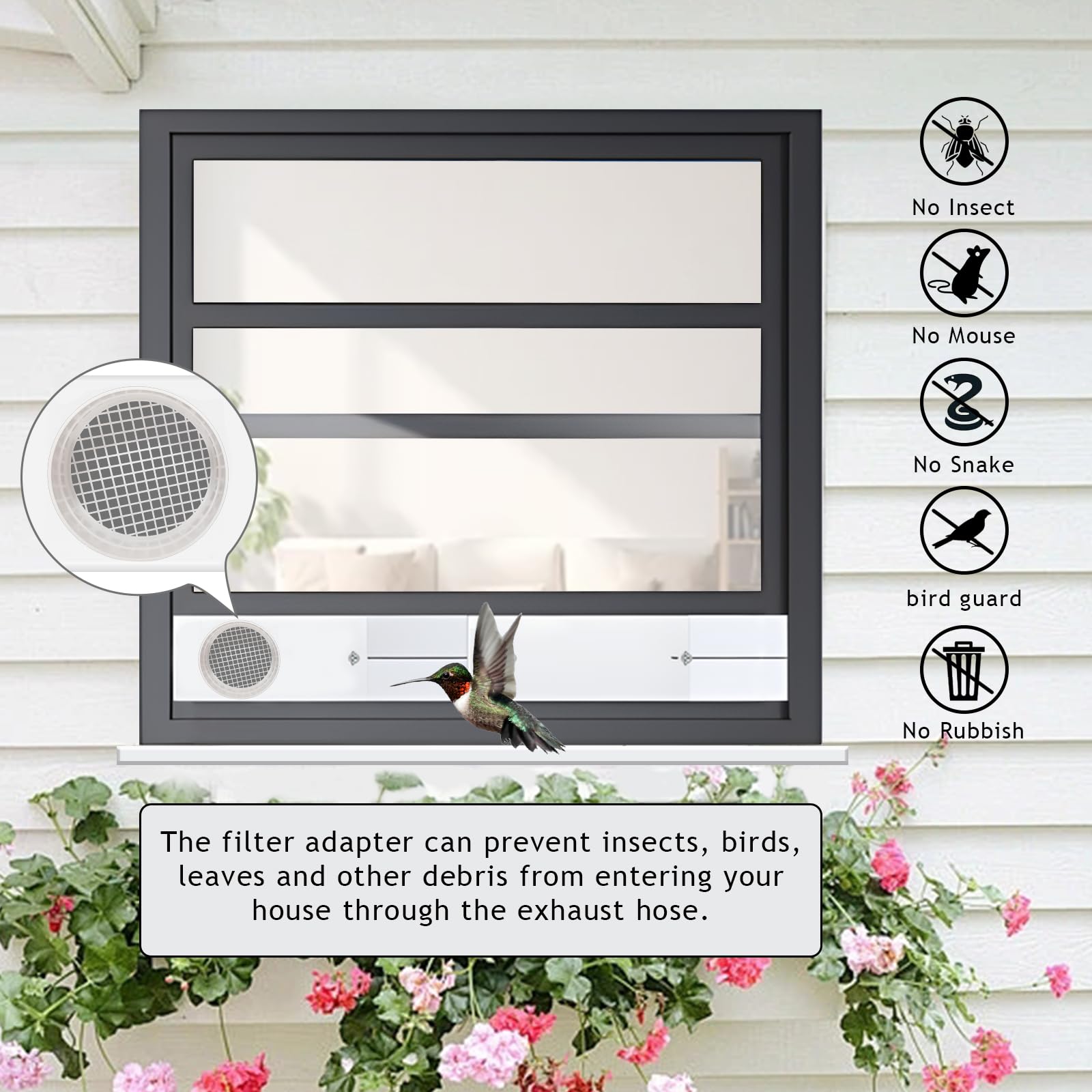 Estoder AC Window Vent Kit screws pack provides easy installation without extra tools.