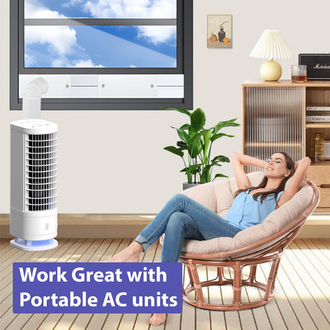 Estoder AC Window Vent Kit wide-application design fits grow tents, homes, greenhouses.