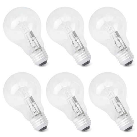 Esttlamer A19 halogen bulb closeup with bright steady light for home lamps