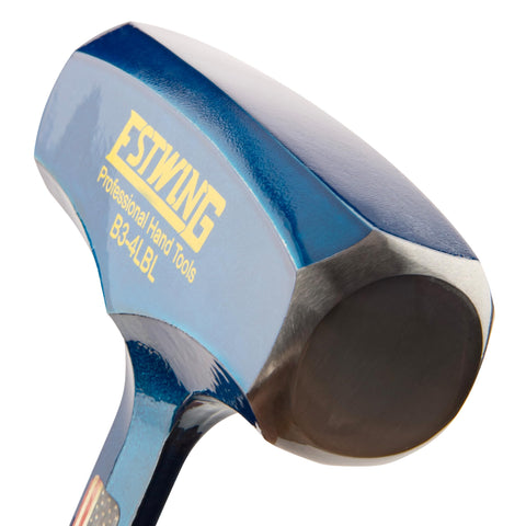 Estwing Big Blue drilling hammer forged in one piece delivers maximum durability.