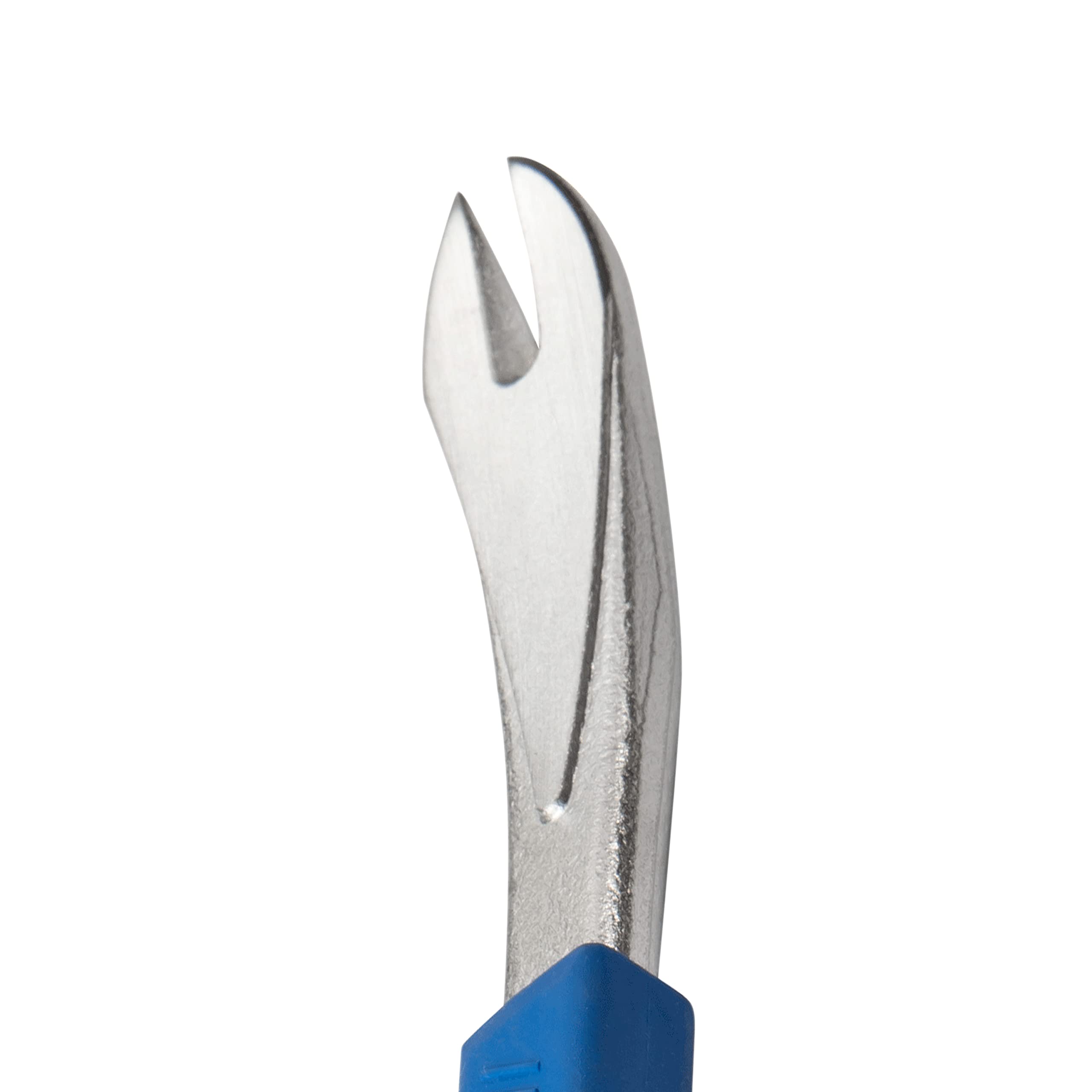 Estwing Pro Claw Nail Puller with chrome finish resists wear and wood marring
