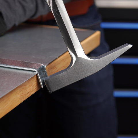 Estwing Tinner's Hammer polished face enables clean, accurate hits