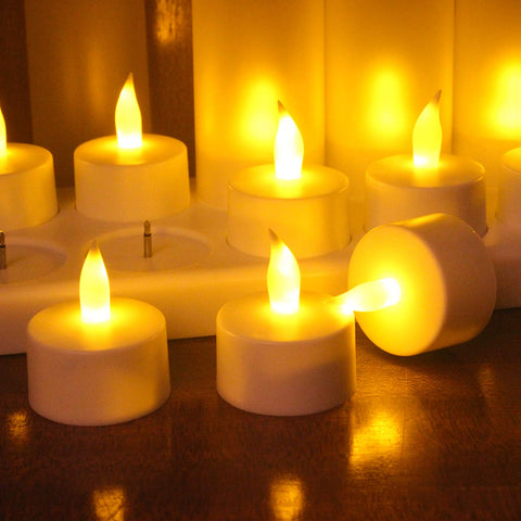 Esup charging base keeps candles ready for celebrations all night.