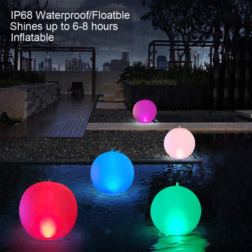 Esuper Rukars hangable pool light floats and can be hung for flexible setup