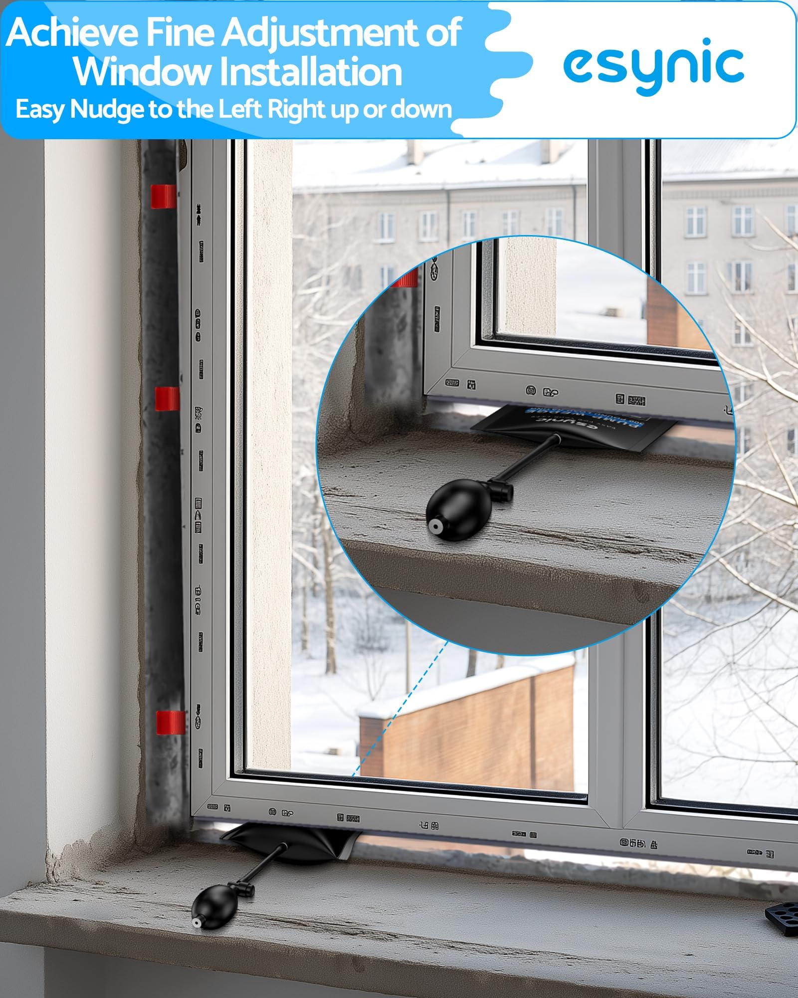 eSynic eight-piece pro wedge system keeps doors aligned securely.