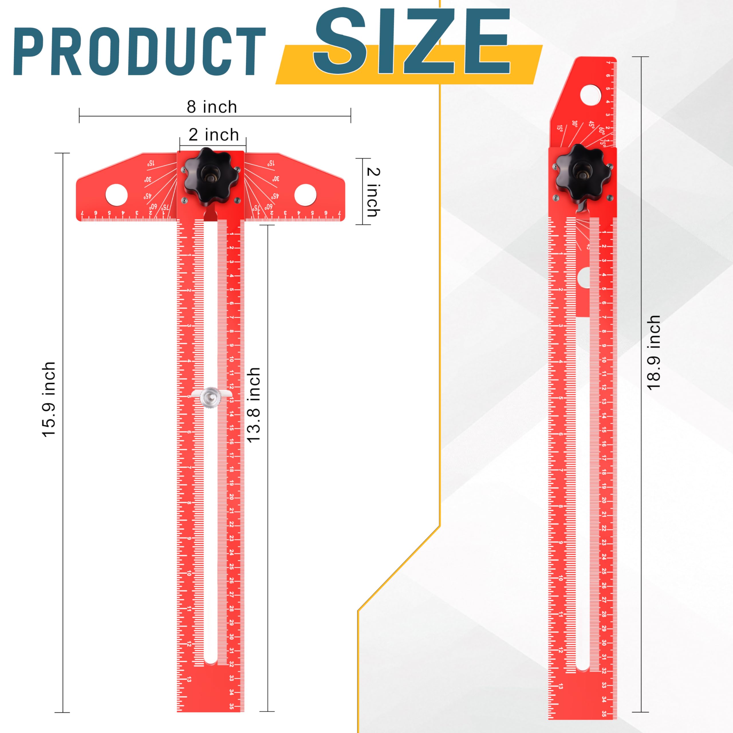 ETCYAOXIN adjustable angle feature enables quick bevels and radial lines