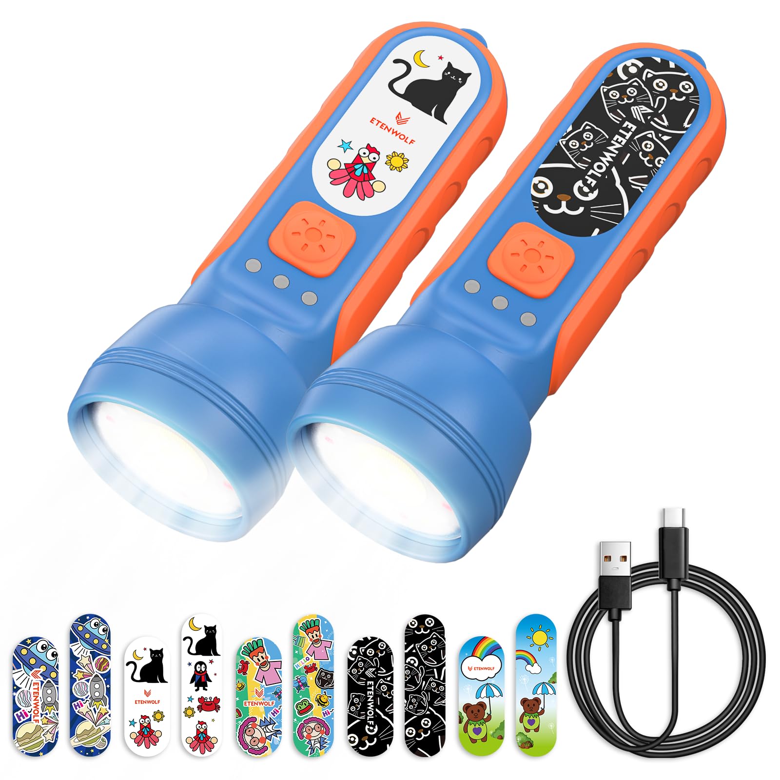ETENWOLF L1 flashlight in hand showing sturdy design and bright coverage for outdoor use