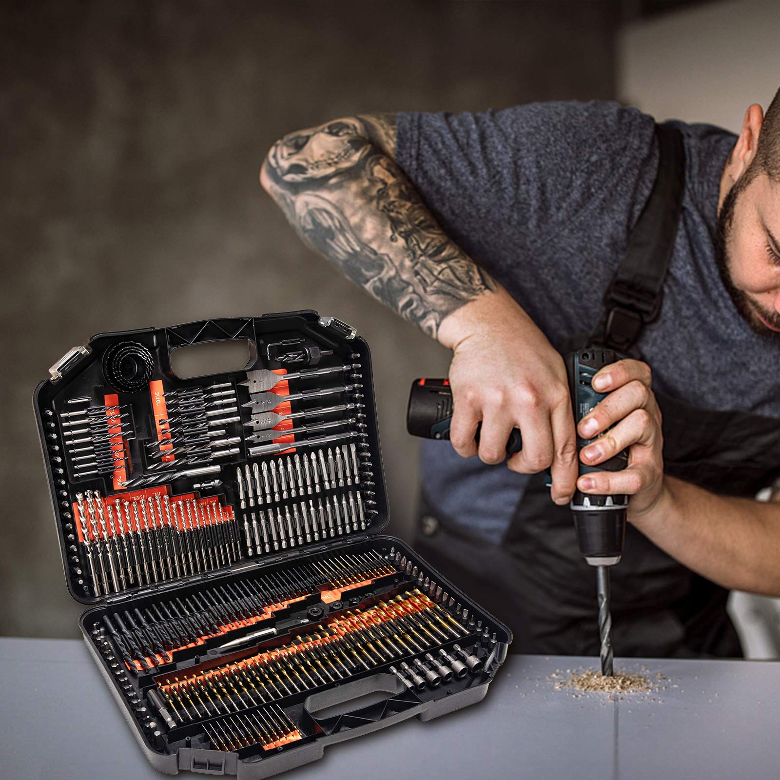 Arbor adaptor and nail punch included in the ETERNA kit for finishing touches