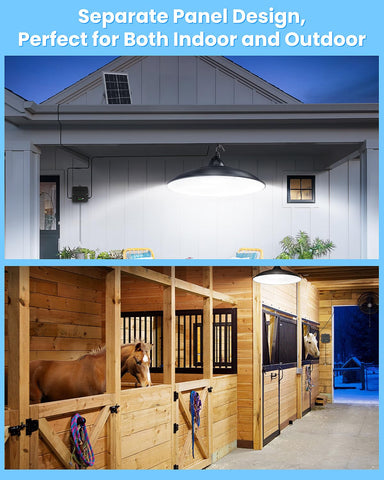 Etetale solar shed light high brightness output for sheds and barns