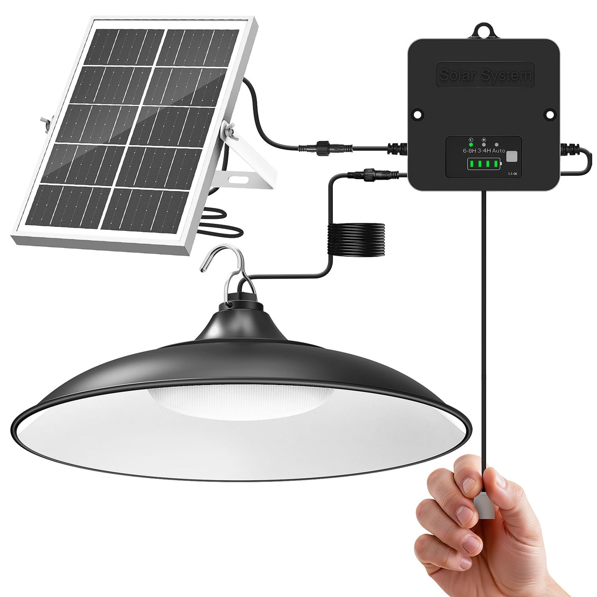 Etetale solar shed light for versatile indoor and outdoor illumination.