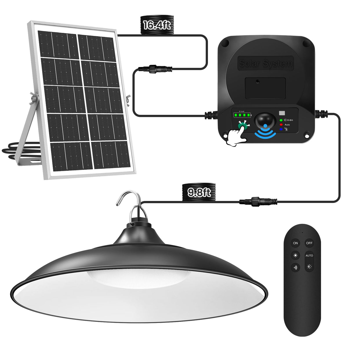 Etetale solar shed light mounted outdoors for versatile ambient illumination.