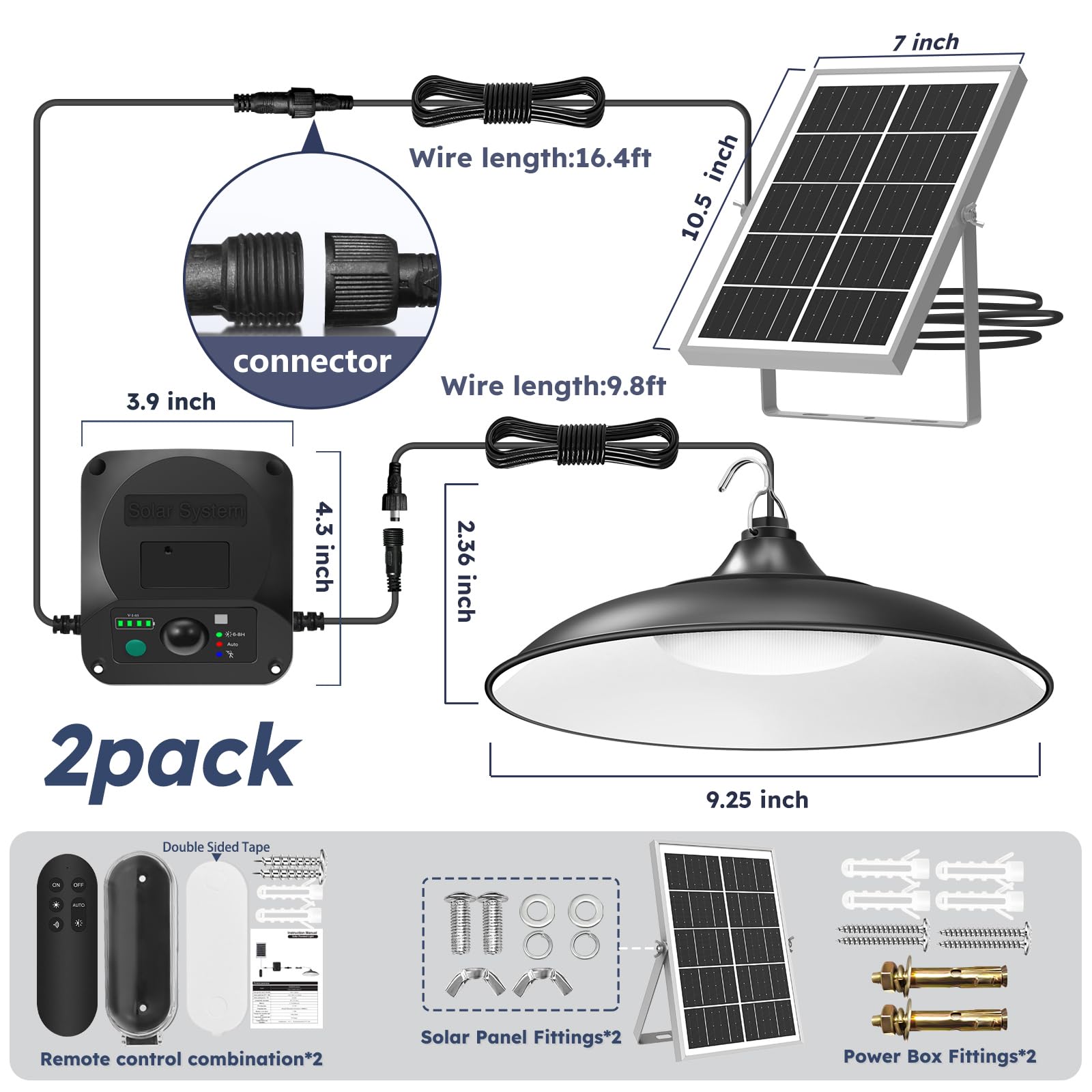Etetale solar shed light pendant ideal for barns and garages with outdoor durability.