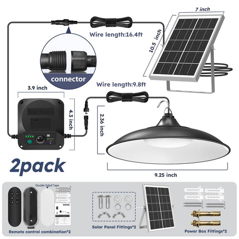 Etetale solar shed light pendant ideal for barns and garages with outdoor durability.