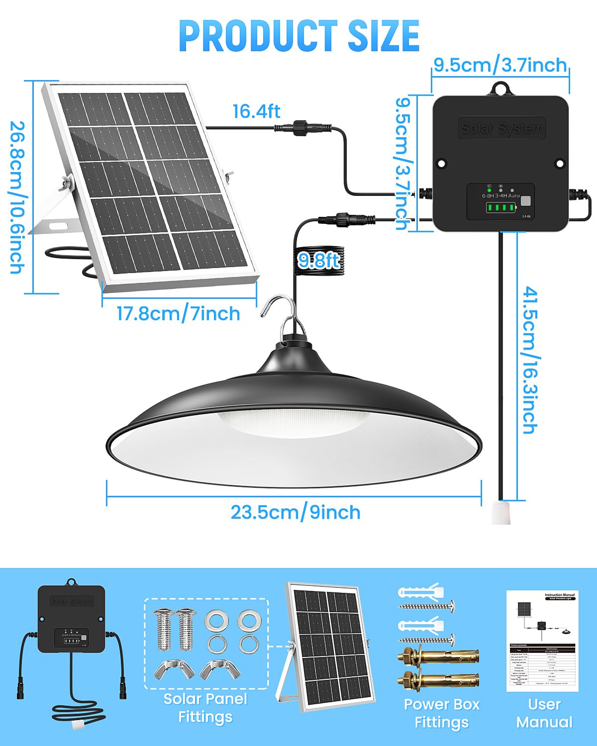 Etetale solar shed light three modes pull string control offers flexible lighting options
