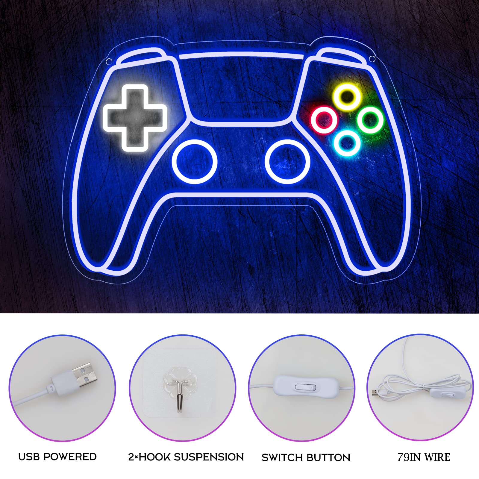 Ethereal Lomoer gamer neon sign USB-powered for simple setup