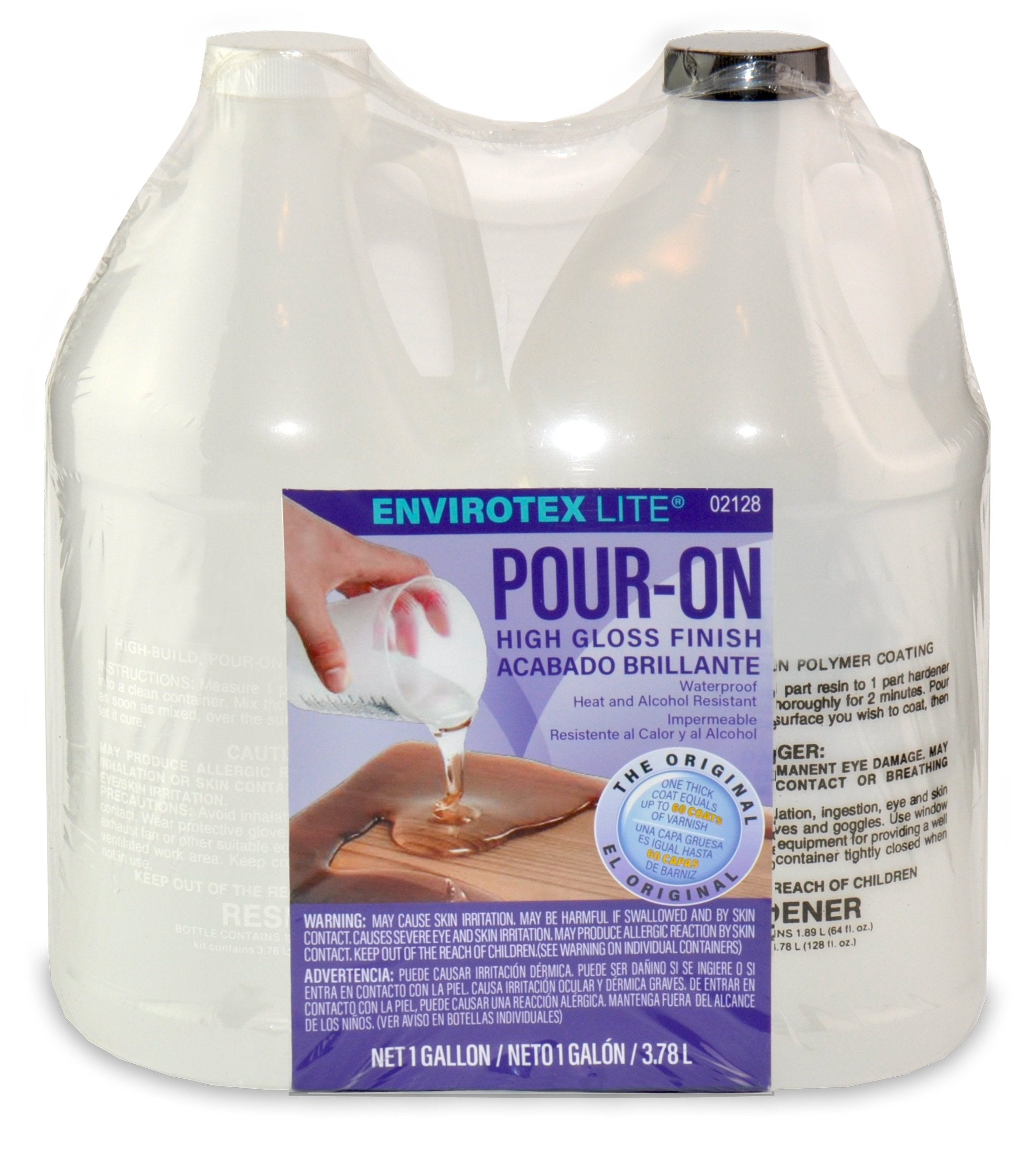 ETI Envirotex Lite pour-on delivers a durable high-gloss finish for wood, photos, and décor