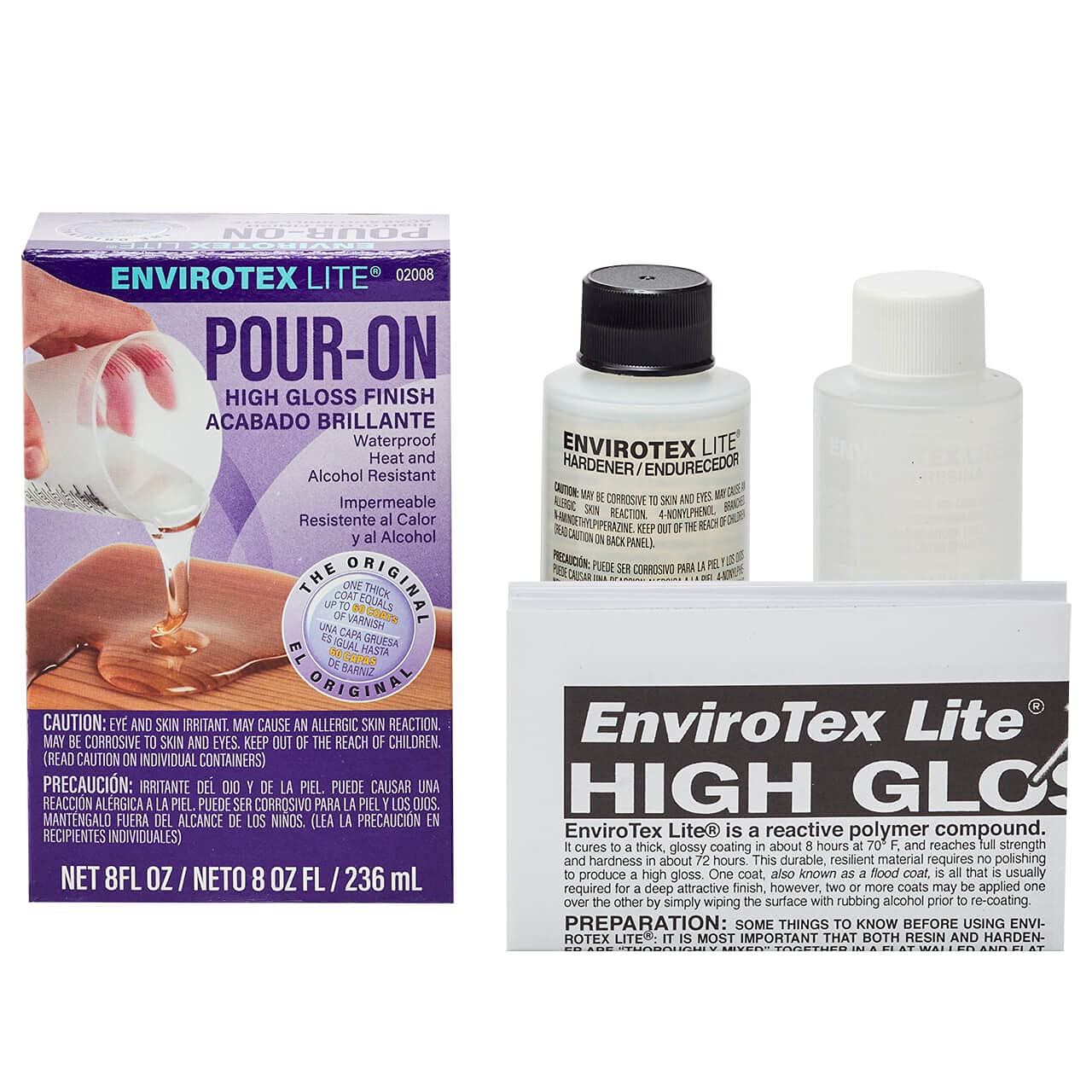 ETI EnviroTex Lite bottle and packaging for easy epoxy coating preparation