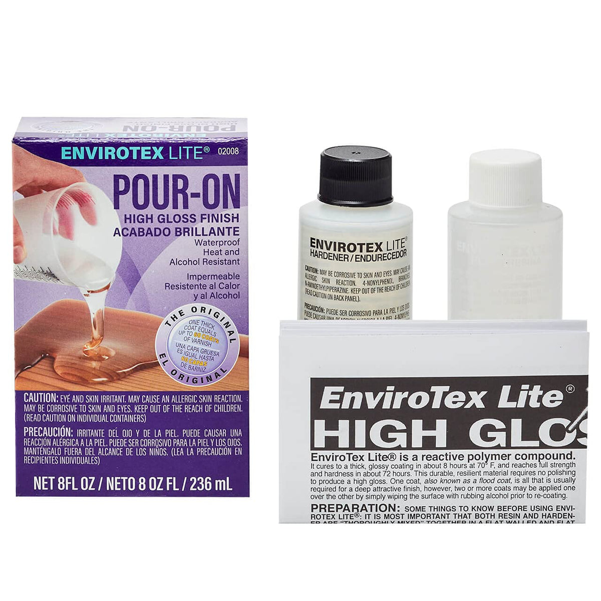 ETI EnviroTex Lite bottle and packaging for easy epoxy coating preparation
