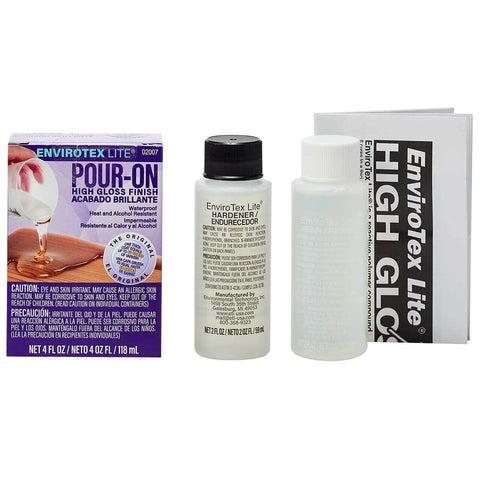 Resin and hardener kit ready for precise 1:1 mixing
