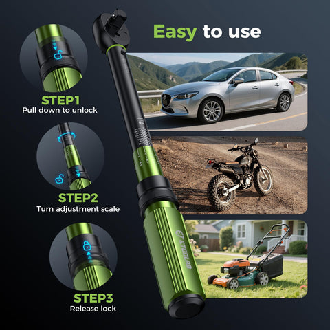 etoolab 38-drive torque wrench in hand demonstrates portable precision for bike maintenance.