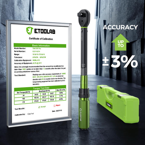 Ettoolab torque wrench audible click signals preset torque clearly during operation
