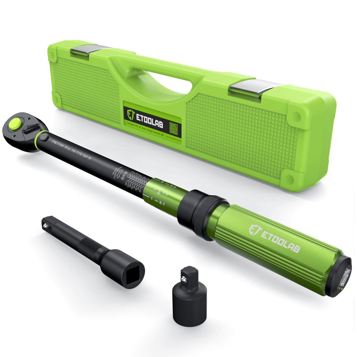 Ettoolab torque wrench with laser-engraved scale for quick, precise readings in daylight