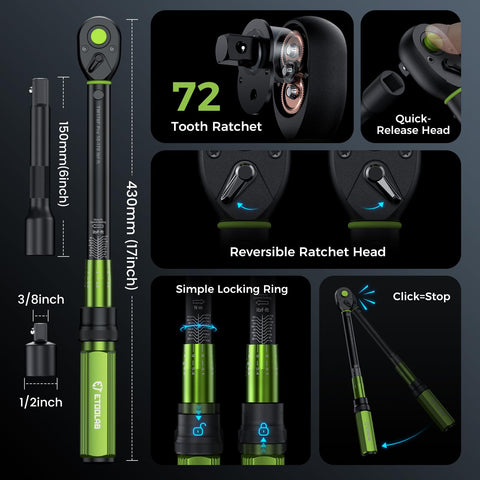 Ettoolab torque wrench quick-release head enables fast setup in confined areas