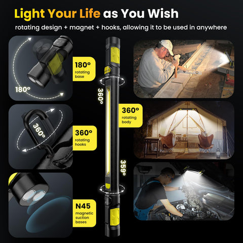 etoolab Work Light 360° rotatable body for flexible positioning