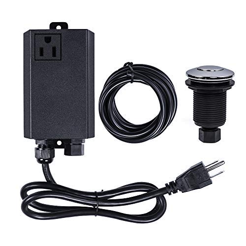 Etoolcity stainless steel air switch button for durable kitchen disposal control.