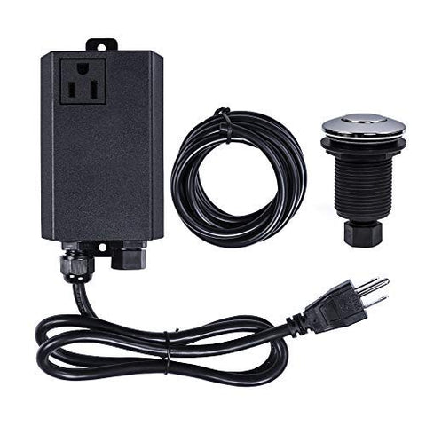 Etoolcity stainless steel air switch button for durable kitchen disposal control.