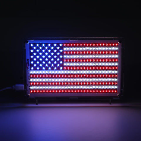 Etoput American flag SMD LED panel during beginner assembly