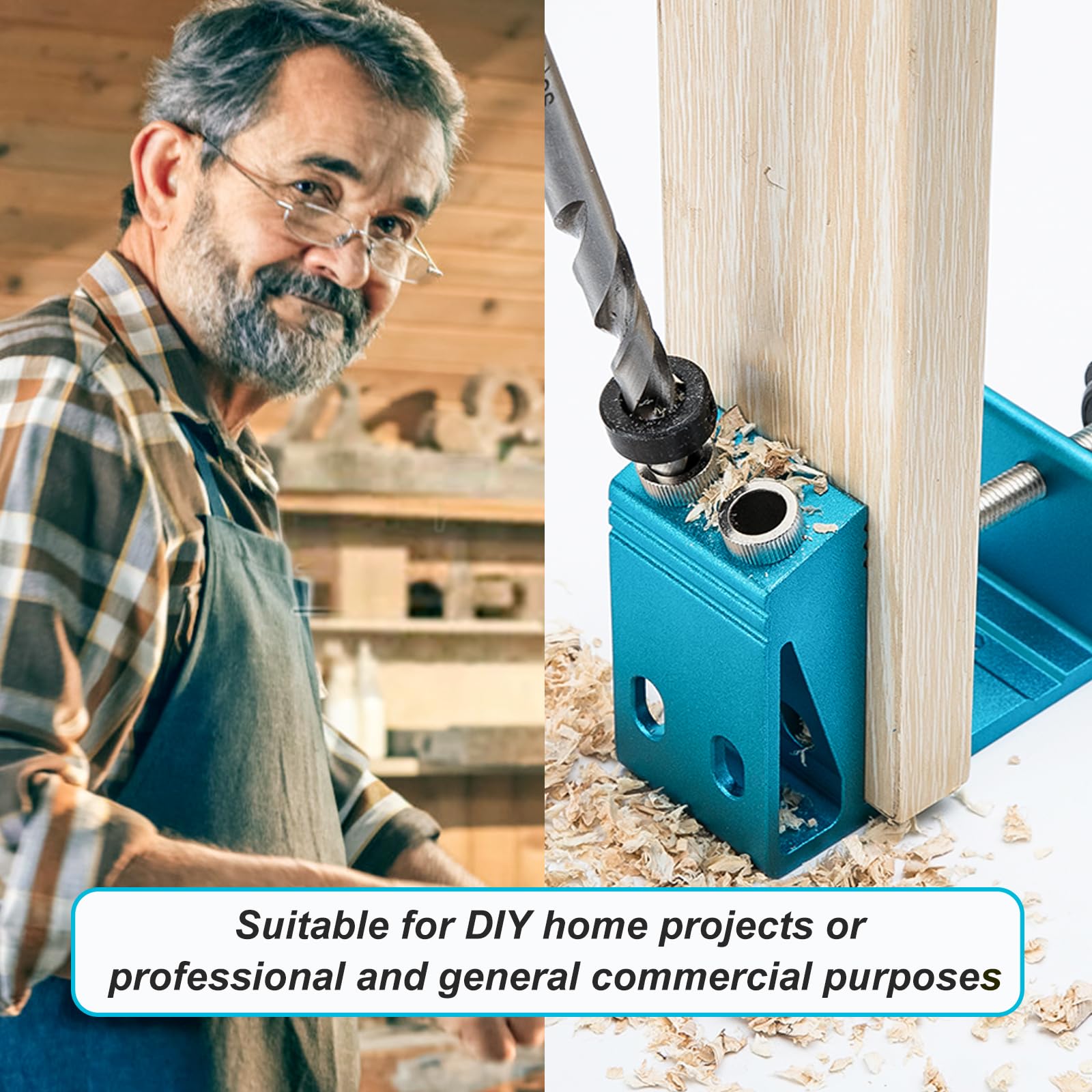 EUASOO pocket hole jig kit in use demonstrating clean, flush joints