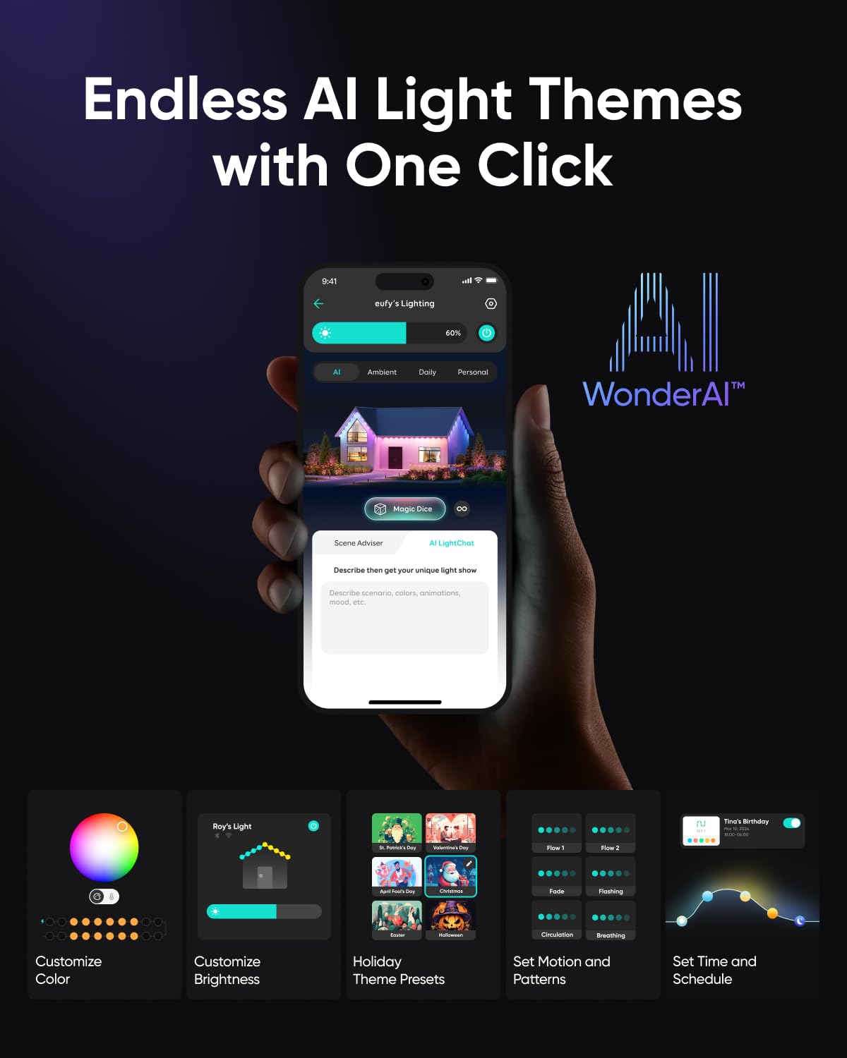 eufy E22 smart app dashboard and themes.
