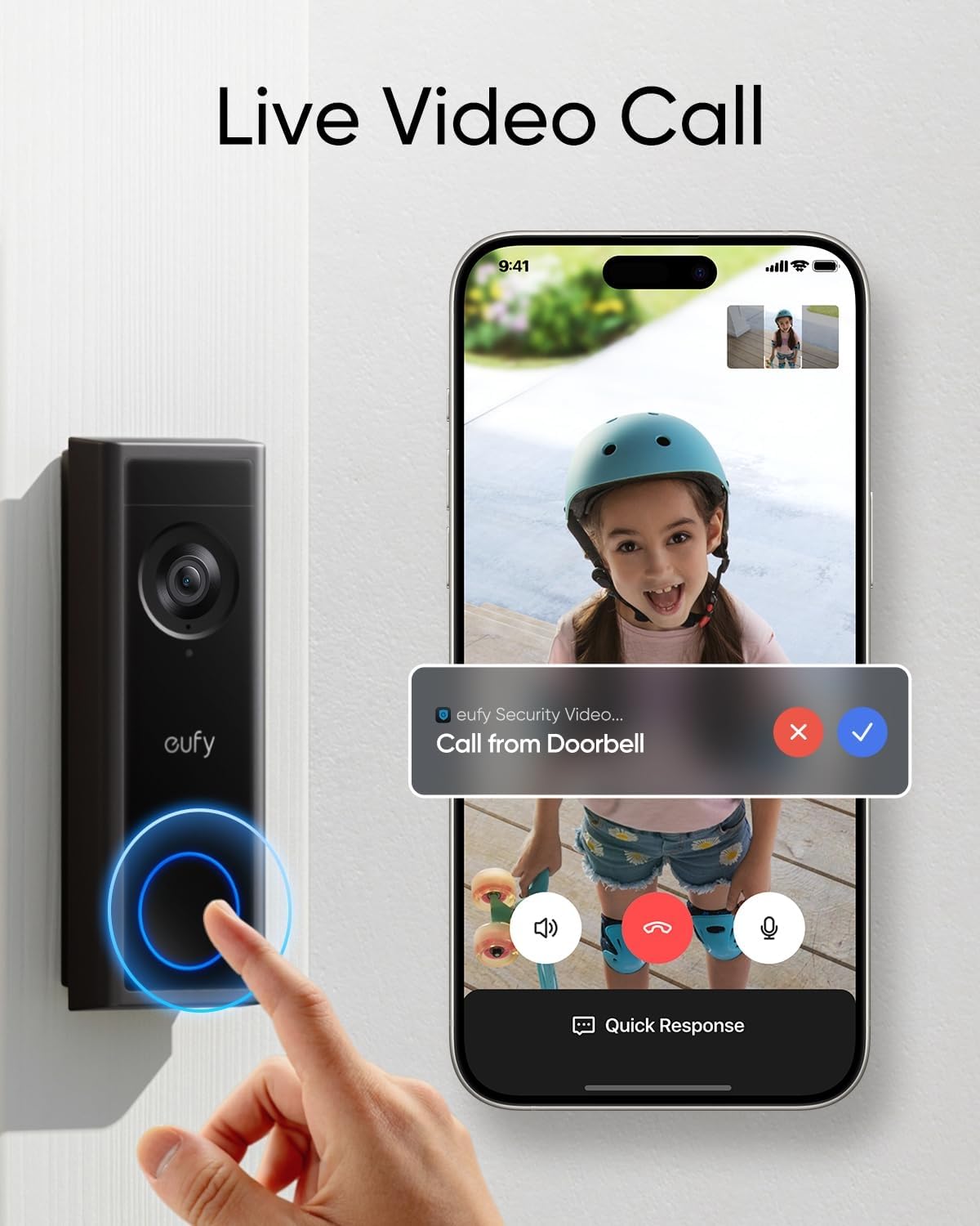 eufy Security C31 24/7 recording with hardwired power option.