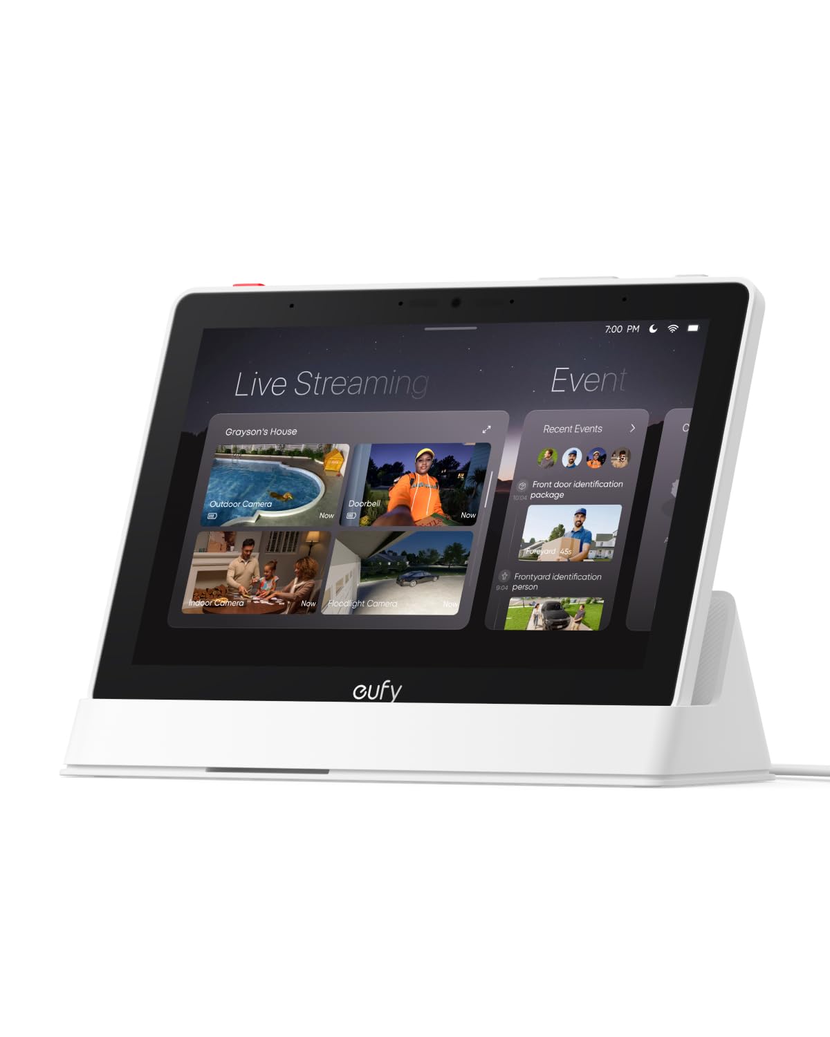 eufy Security eufy Smart Display E10 live feed view of the front door