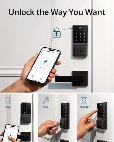eufy Security Smart Lock C210 app control screen showing remote access.