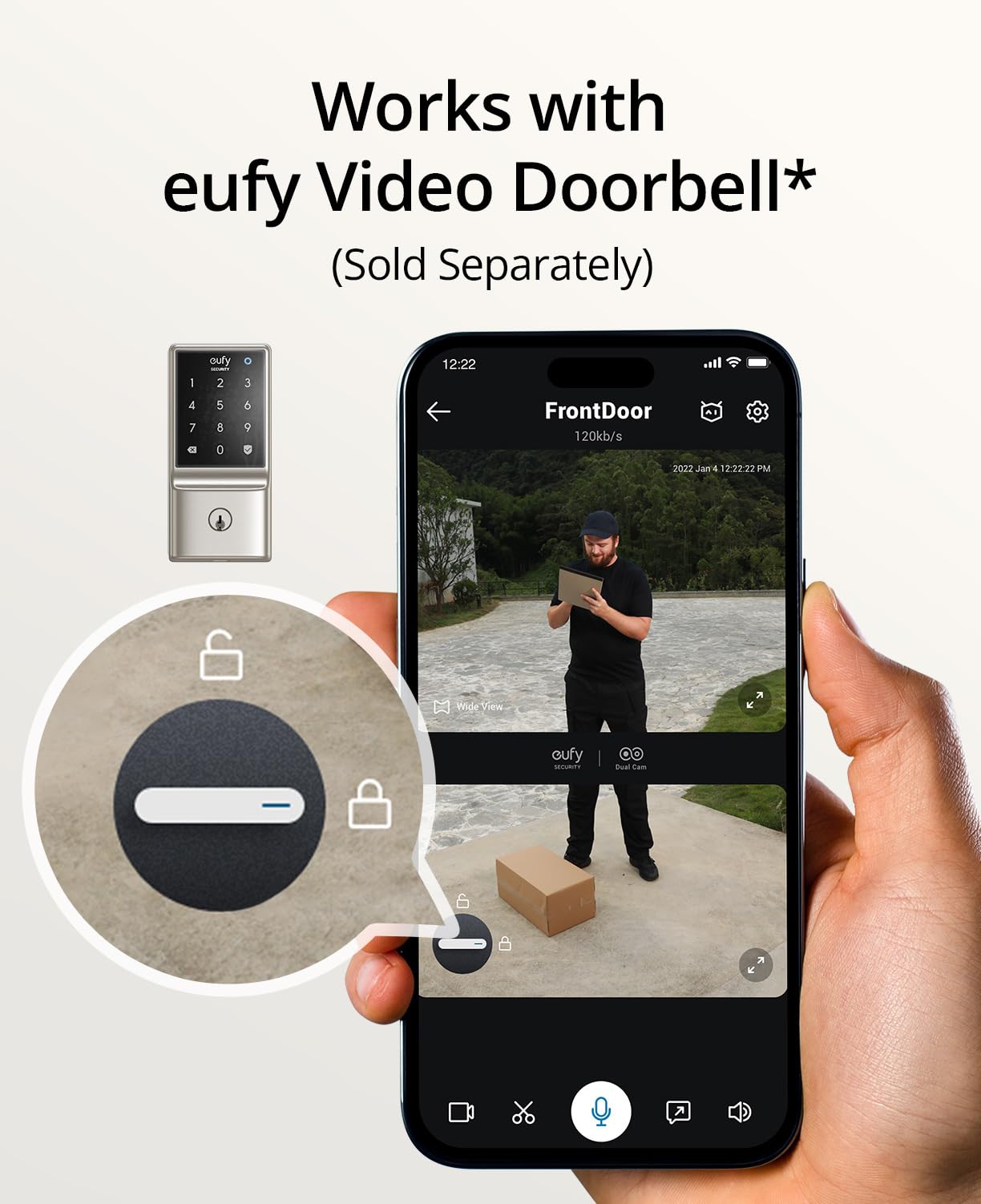eufy Security C210 voice control setup showing compatibility with assistants