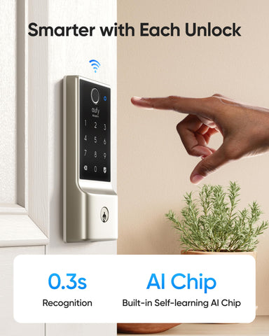 eufy Security C220 fingerprint sensor closeup highlights quick access