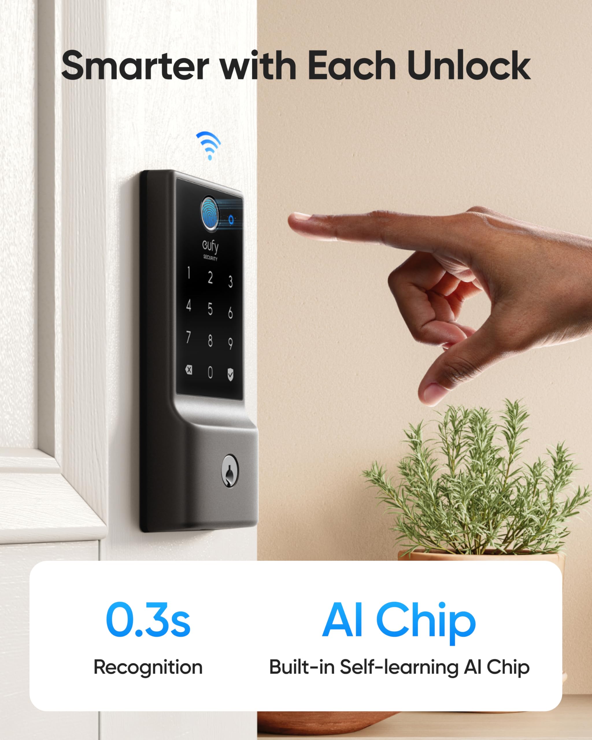 eufy Security Smart Lock C220 fingerprint sensor for quick access
