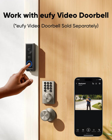 eufy Security Smart Lock C30 auto‑lock feature demonstrated on door.