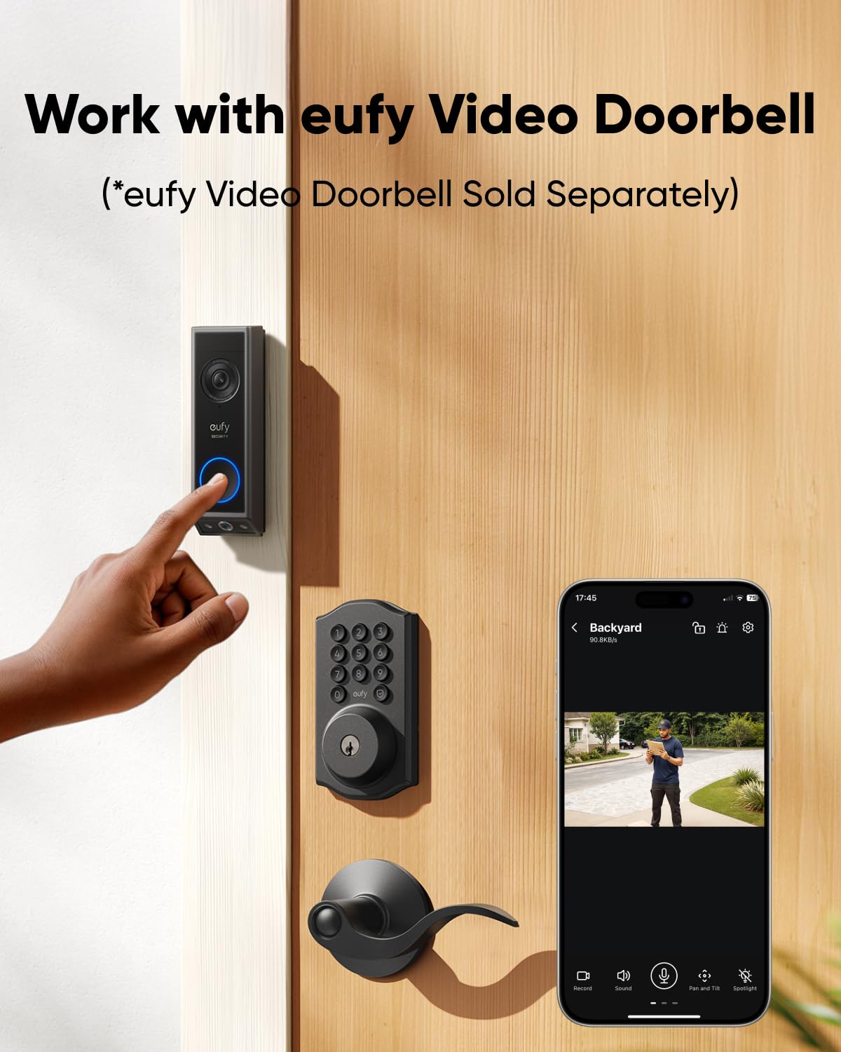 eufy Security Smart Lock C30 auto-lock option illustration for added convenience