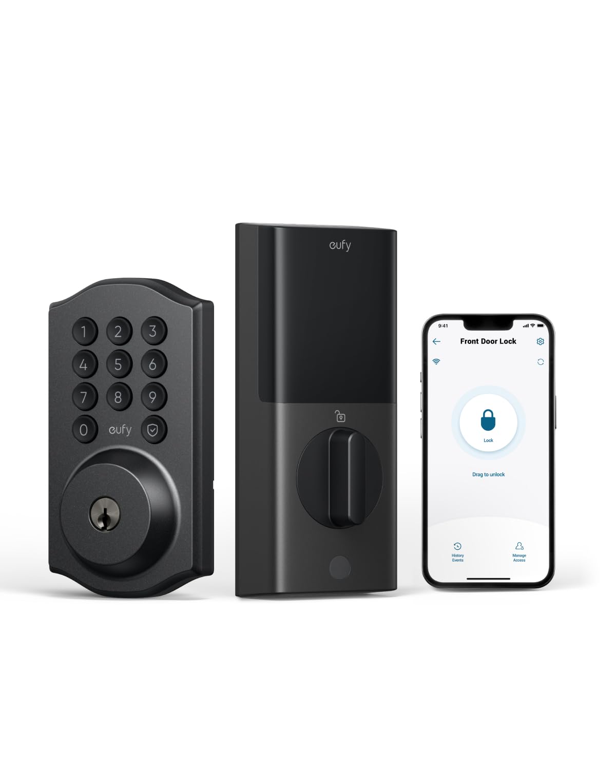 eufy Security Smart Lock C30 front view with keypad for seamless keyless entry