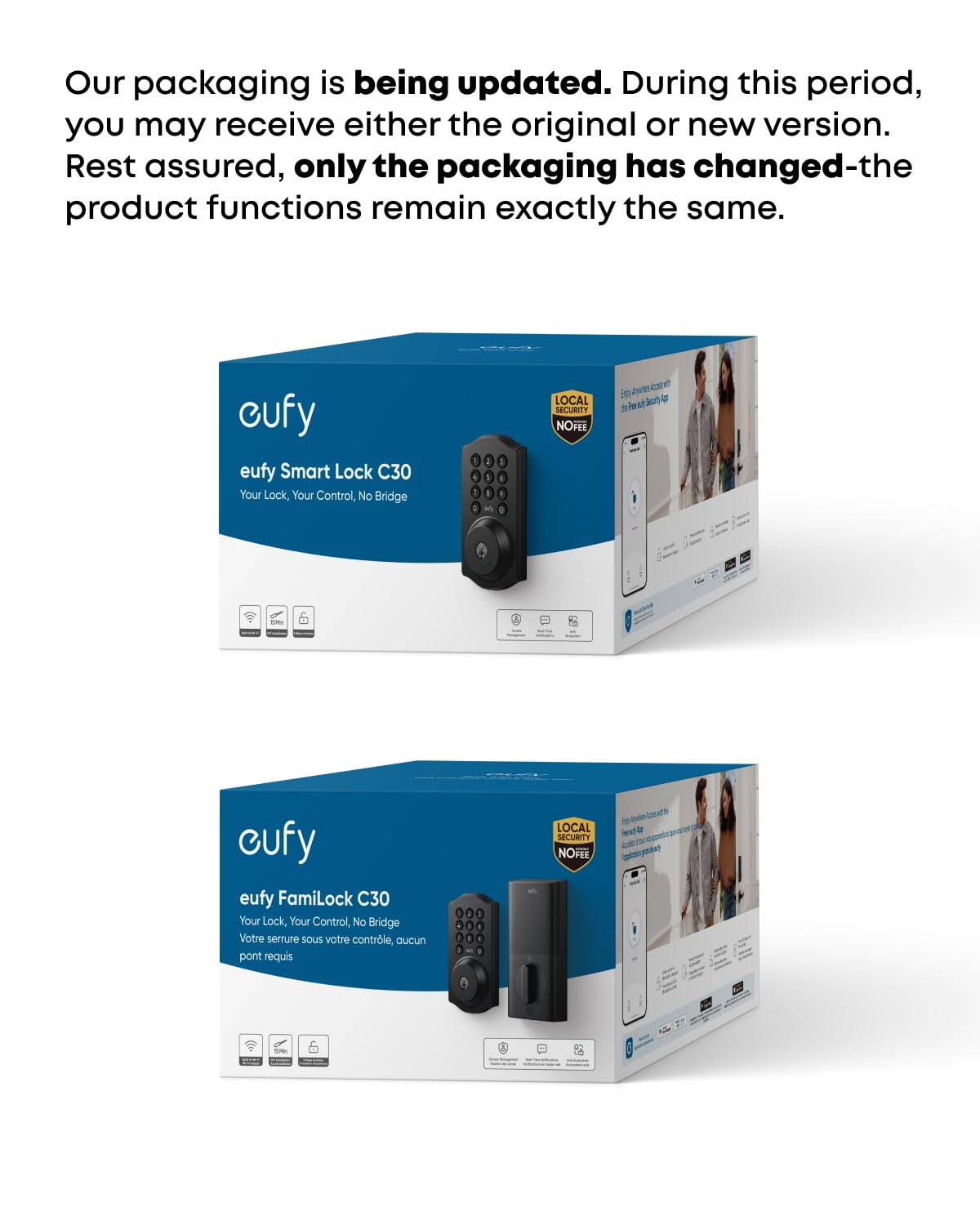 eufy Security Smart Lock C30 keypad closeup showing durable physical button