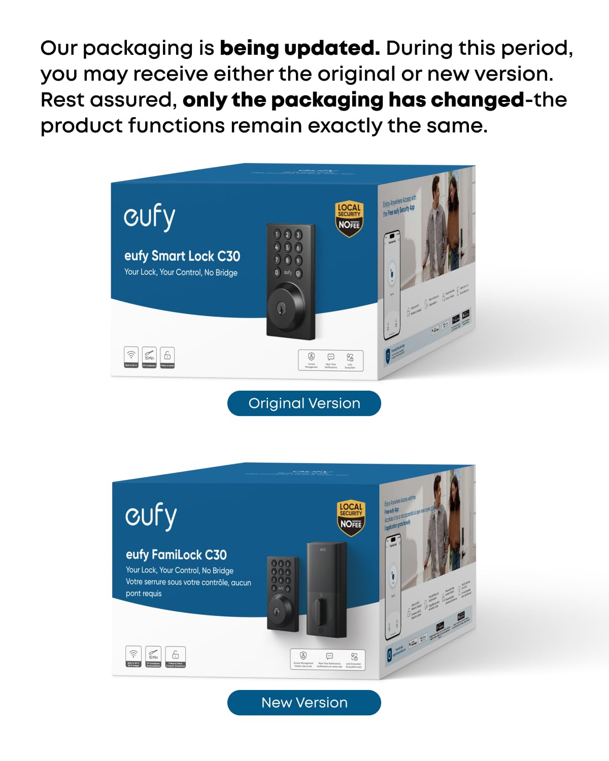 eufy Security Smart Lock C30 keypad entry for easy keyless access.