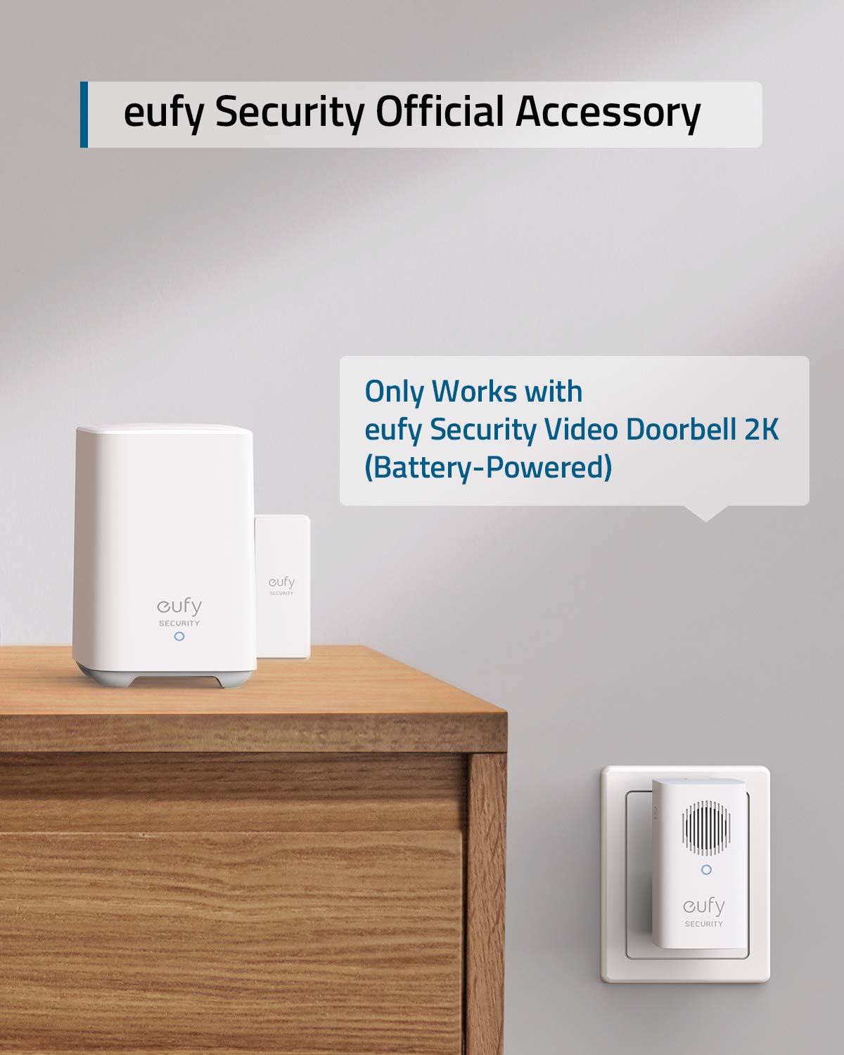 eufy Security Video Doorbell Add-on Chime close-up volume dial for easy adjustment