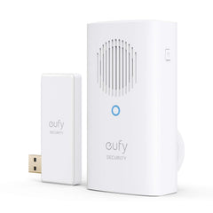 eufy Security Video Doorbell Add-on Chime at front door demonstrates synchronized alerts
