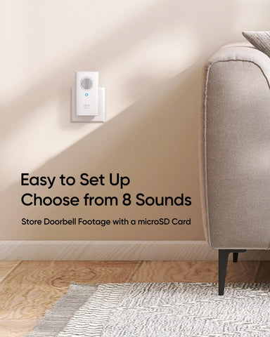 eufy Security Video Doorbell Add-On Chime in use for clear indoor notifications.