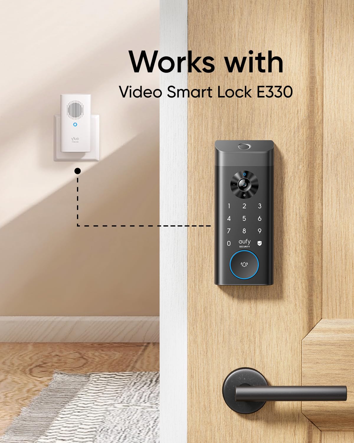 eufy Security Video Doorbell Add-On Chime microSD storage ready for footage.