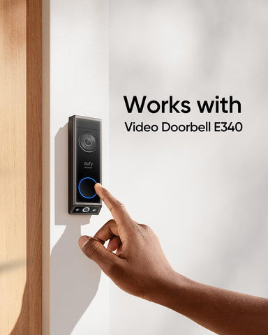 eufy Security Video Doorbell Add-On Chime volume control for versatile rooms.